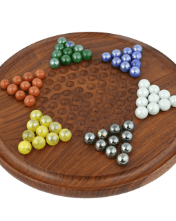 Game Chinese Checkers with Marbles Handcrafted Wooden Toys from India